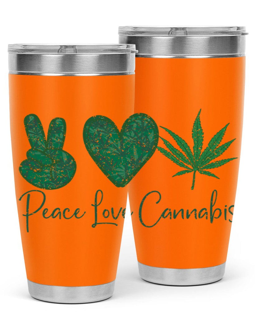 Peace Love Cannabis Sublimation 217#- marijuana- Tumbler