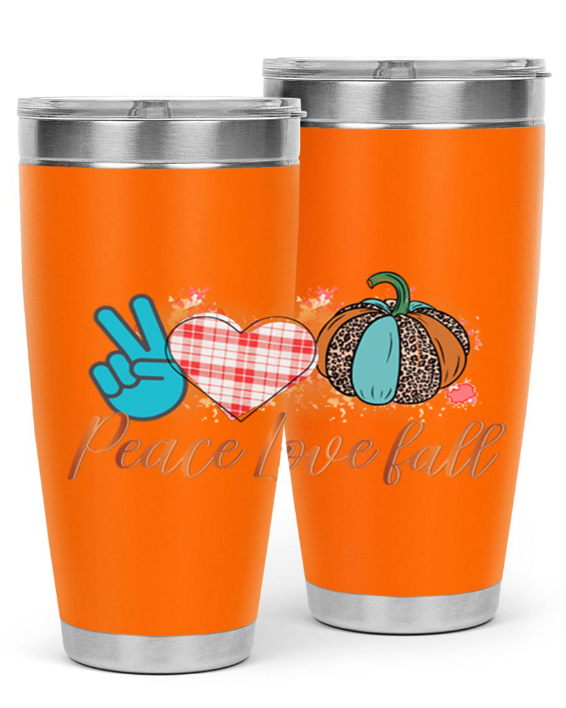 Peace Love Fall 466#- fall- Tumbler
