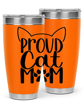 Pround Cat Mom Style 103#- cat- Tumbler