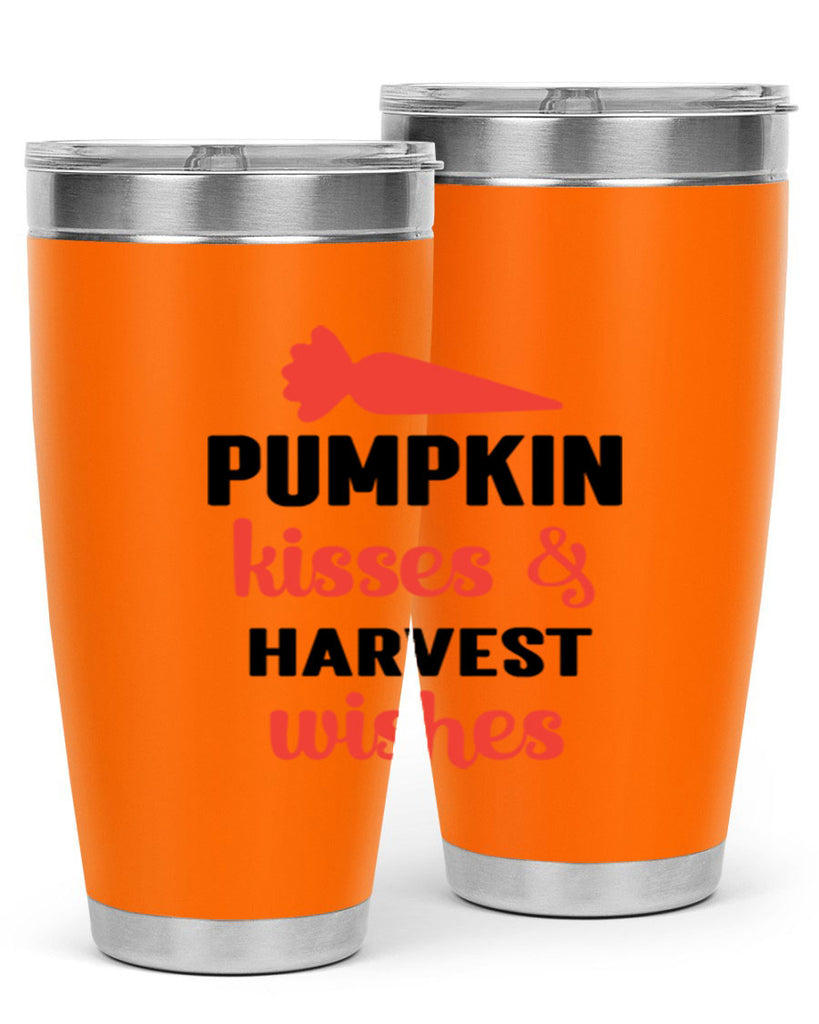 Pumpkin kisses harvest wishes 524#- fall- Tumbler