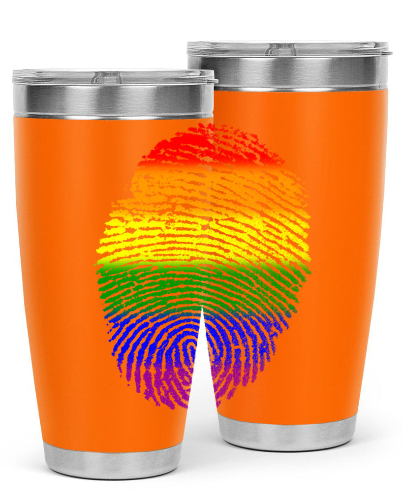 Rainbow Finger print 10#- lgbt- Tumbler