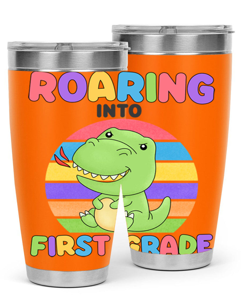 Roaring to 1st Grade Trex 2#- 1st grade- Tumbler