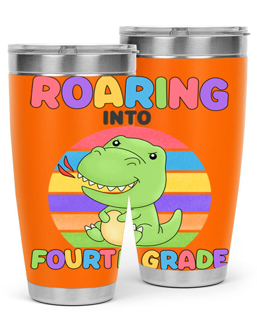 Roaring to 4th Grade Trex 24#- 4th  grade- Tumbler