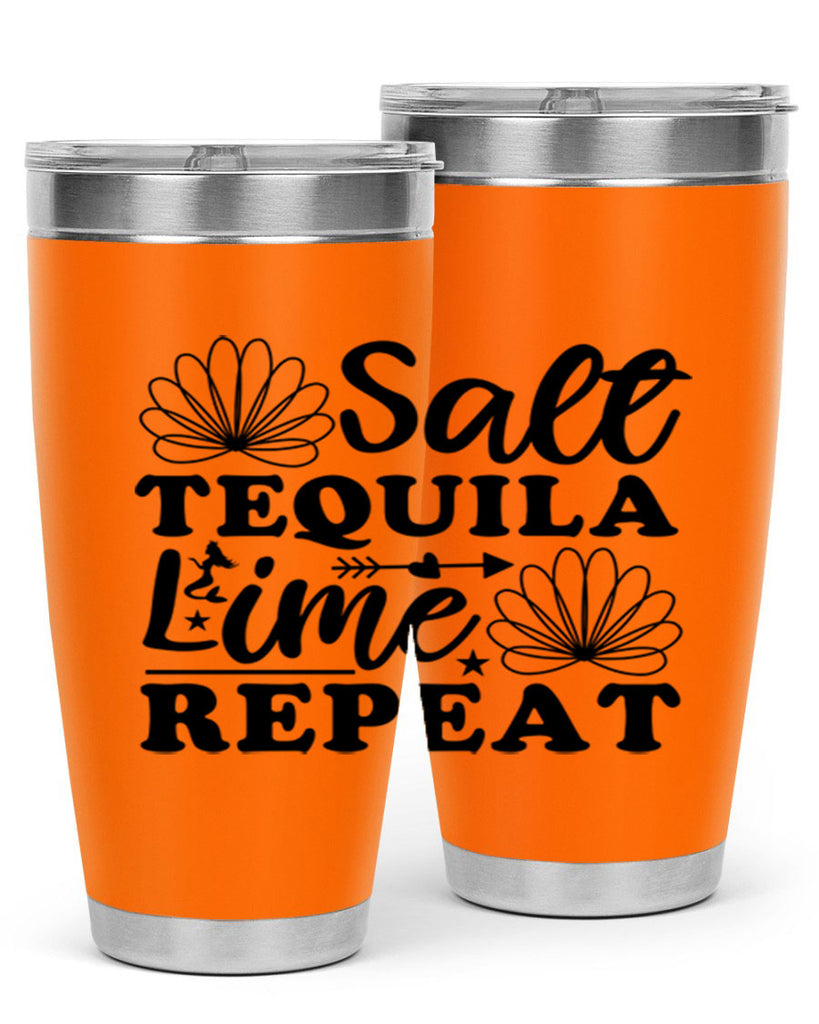 Salt Tequila Lime Repeat 557#- mermaid- Tumbler