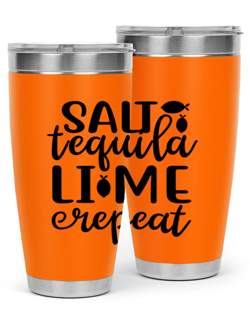 Salt tequila lime repeat 558#- mermaid- Tumbler