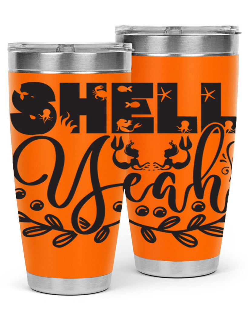 Shell yeah 595#- mermaid- Tumbler