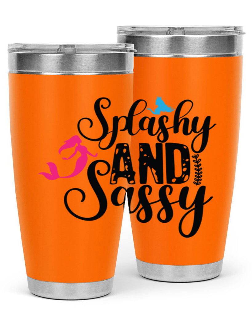 Splashy and Sassy 624#- mermaid- Tumbler