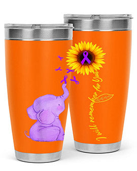 Sunflower Alzheimer Awareness shirt I Will Remember For You 215#- alzheimers- Tumbler