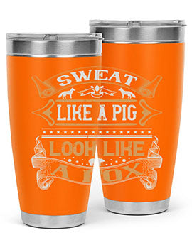 Sweat like a pig look like a fox Style 30#- pig- Tumbler