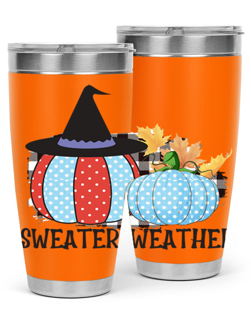 Sweater Weather Pumpkin Gnome 586#- fall- Tumbler