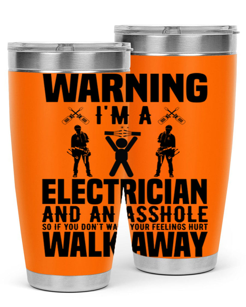 Warning Style 4#- electrician- tumbler