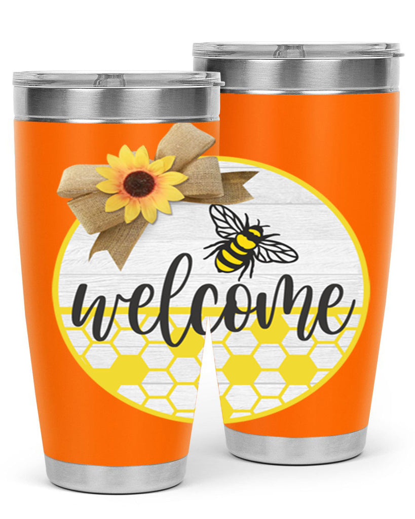 Welcome Bee and hive Mockup566#- spring- Tumbler