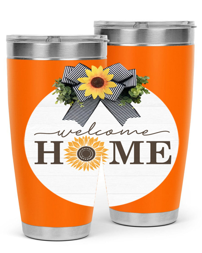 Welcome Home sunflower Mockup572#- spring- Tumbler