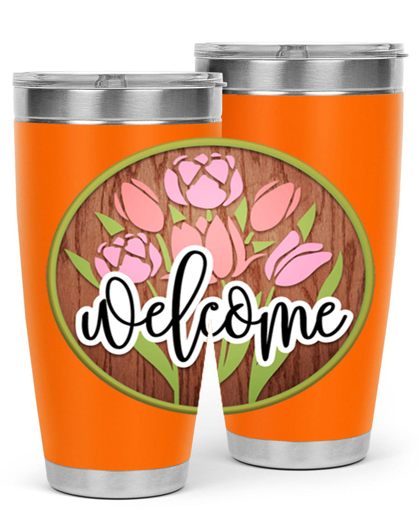 Welcome flowers bouquet Mockup570#- spring- Tumbler