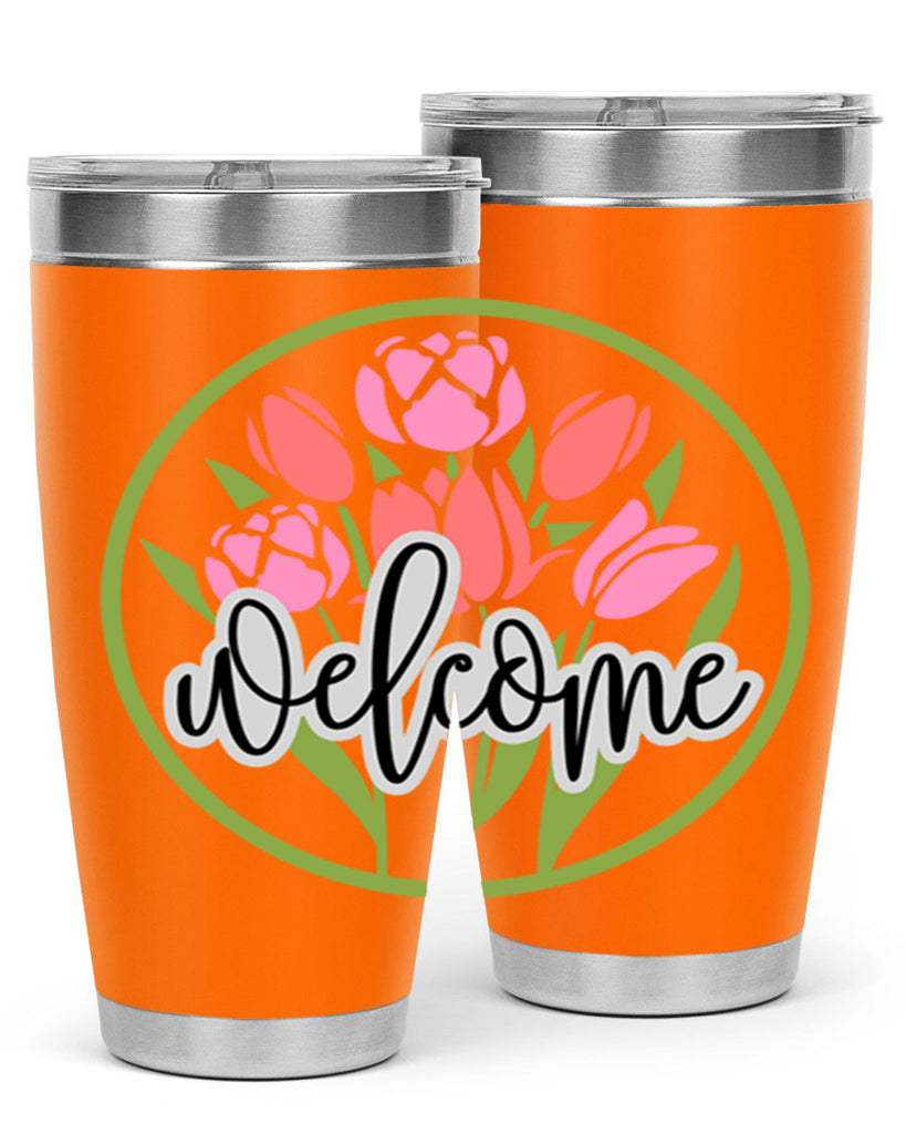 Welcome flowers bouquet571#- spring- Tumbler