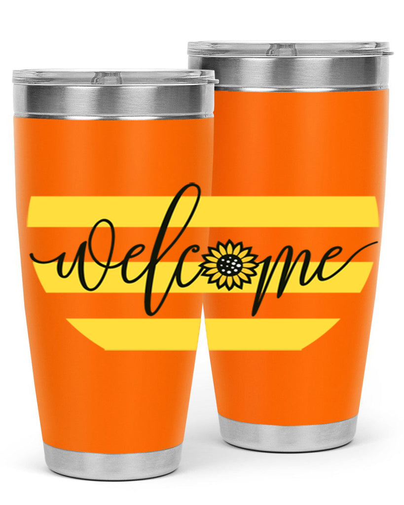 Welcome with sunflower592#- spring- Tumbler