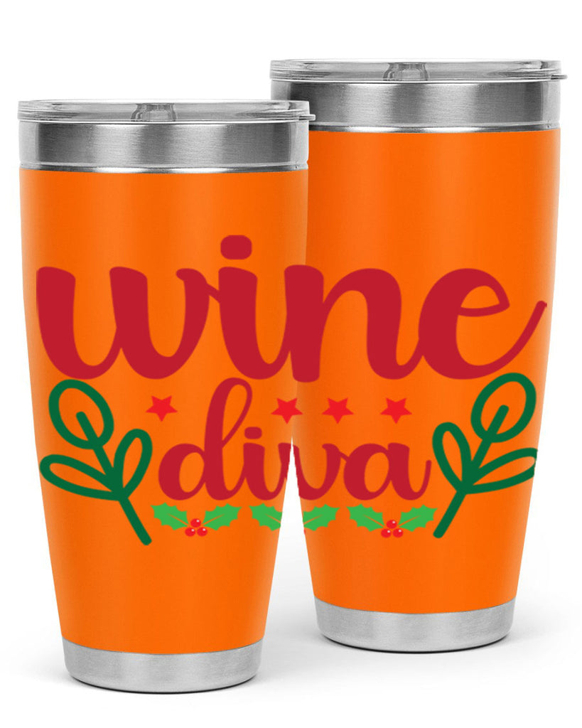 Wine Diva 482#- winter- Tumbler