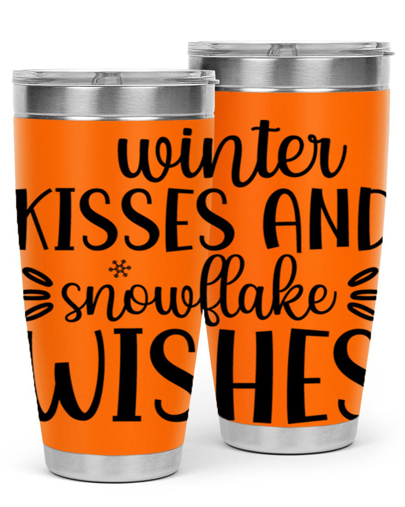 Winter Kisses And Snowflake Wishes517#- winter- Tumbler