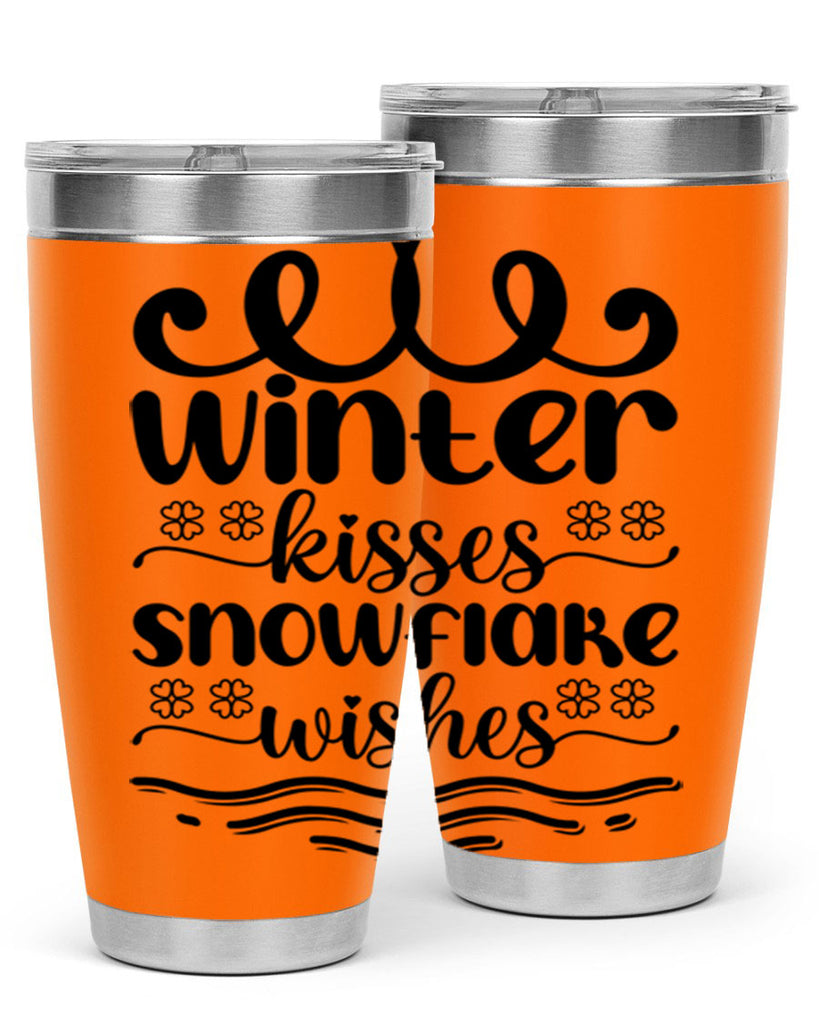 Winter Kisses Snowflake Wishes 562#- winter- Tumbler