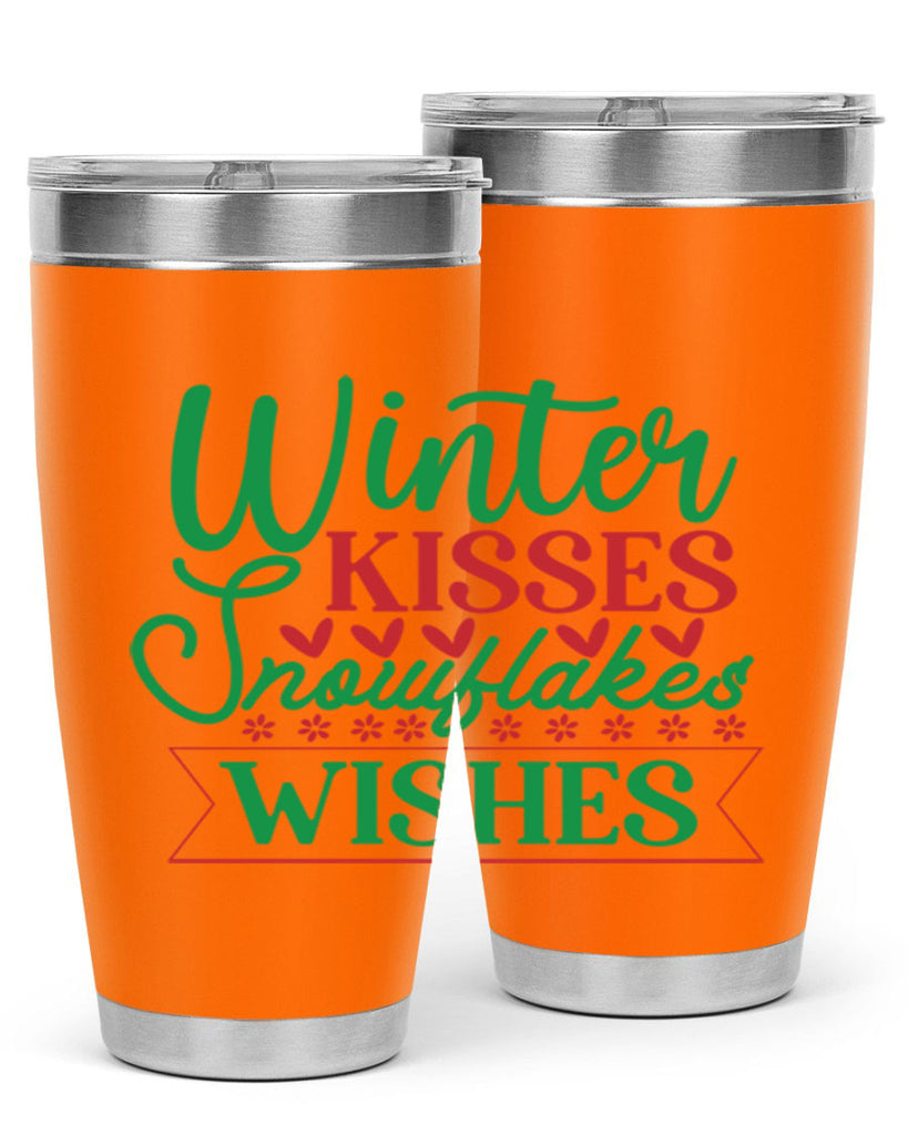 Winter Kisses Snowflakes Wishes 522#- winter- Tumbler