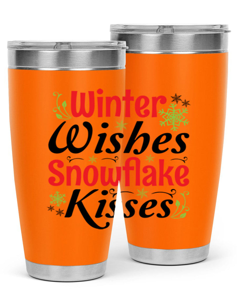 Winter Wishes Snowflake Kisses 568#- winter- Tumbler