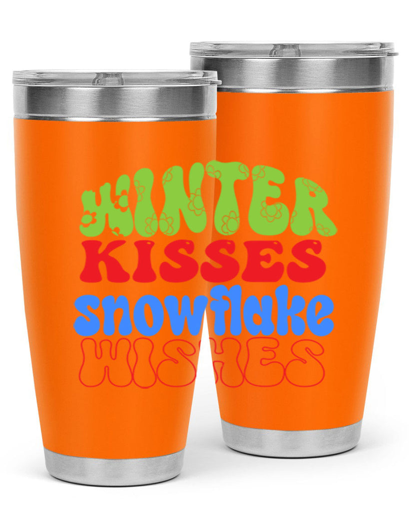 Winter kisses snowflake wishes 520#- winter- Tumbler