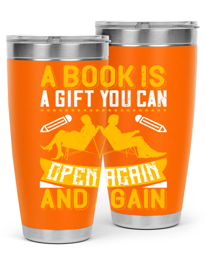 a book is a gift you can open again and again 80#- reading- Tumbler