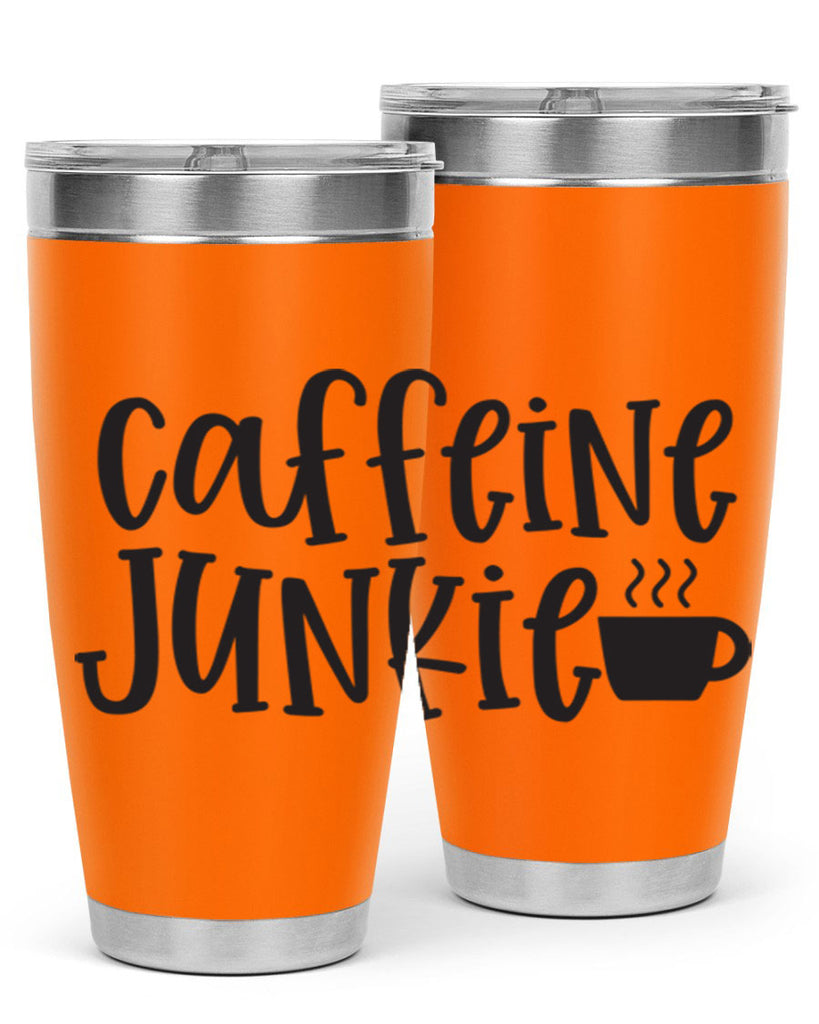 caffeine junkie 412#- mom- Tumbler