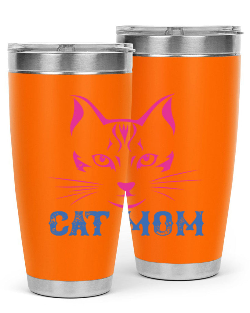 cat mom 195#- mom- Tumbler