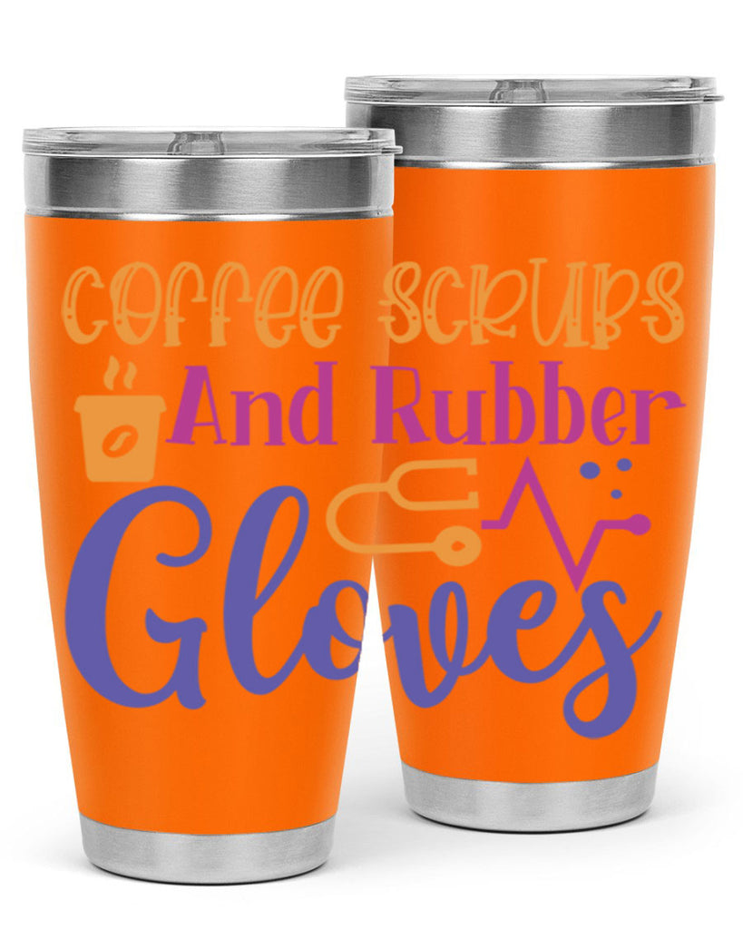 coffee scrubs and rubber gloves Style 392#- nurse- tumbler