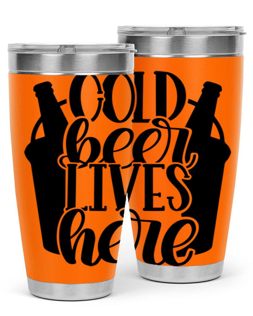 cold beer lives here 43#- beer- Tumbler