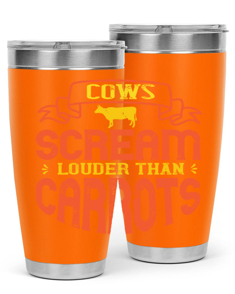 cows scream louder than carrots 71#- vegan- Tumbler