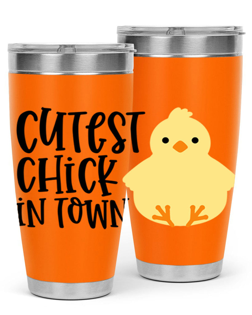 cutest chick in town 61#- easter- Tumbler