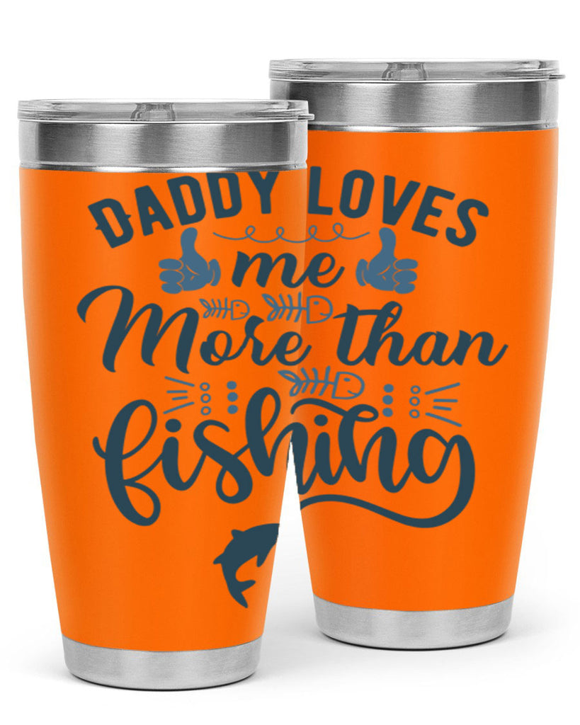 daddy loves me 167#- fishing- Tumbler