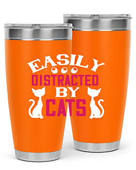 easily distracted by cats Style 46#- cat- Tumbler