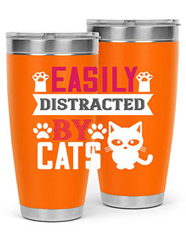 easily distracted by cats Style 47#- cat- Tumbler