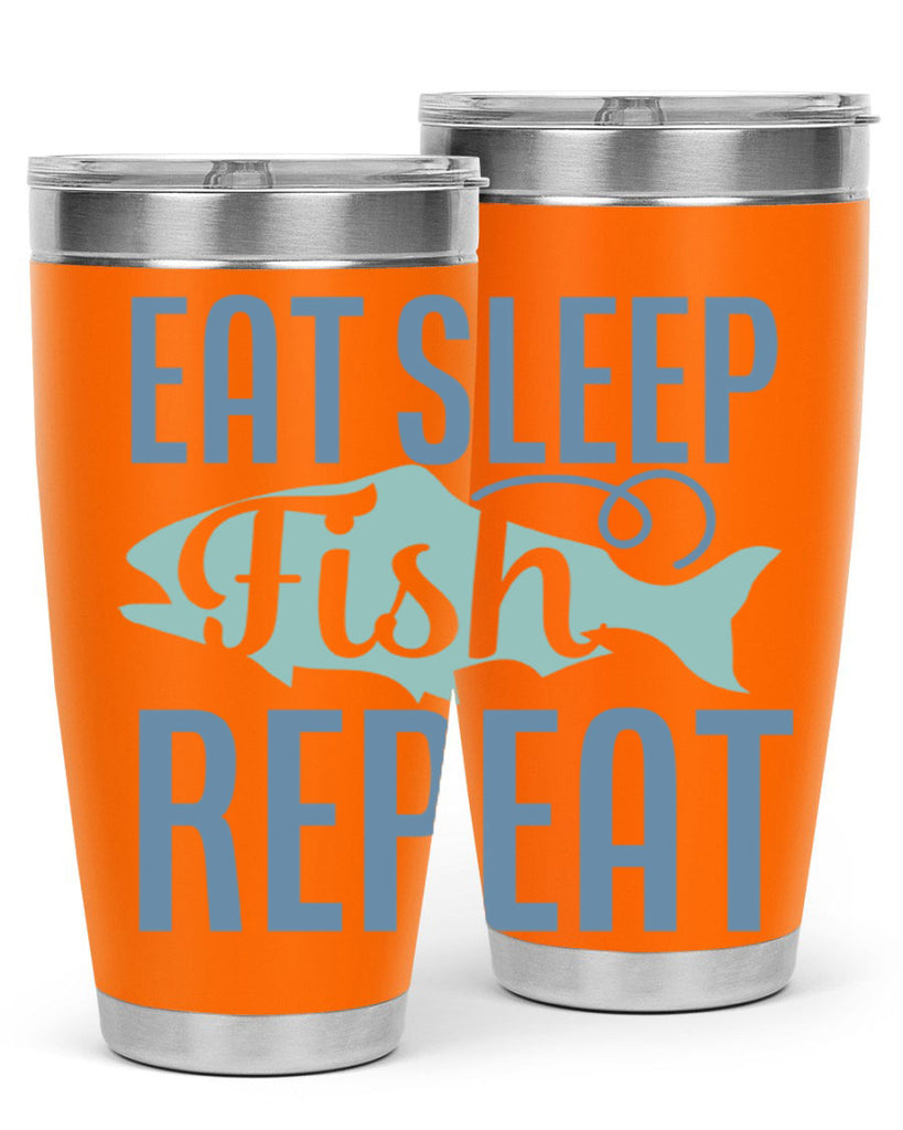 eat sleep fish repeat 222#- fishing- Tumbler