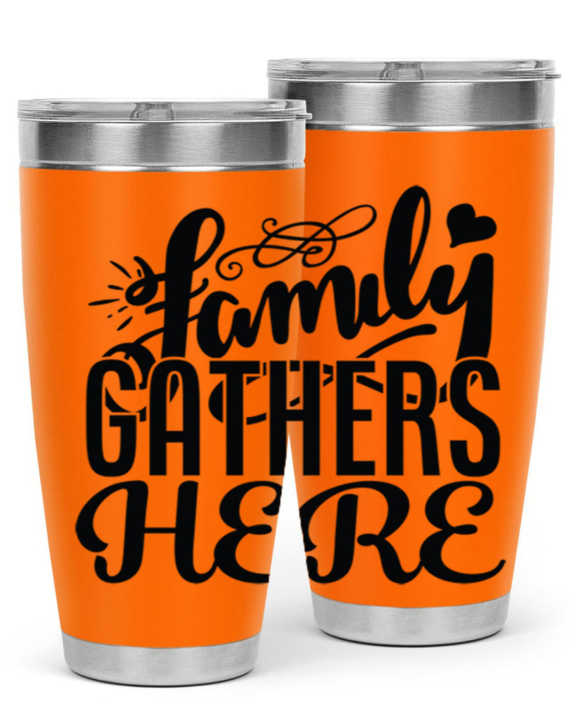 family gathers here 39#- family- Tumbler