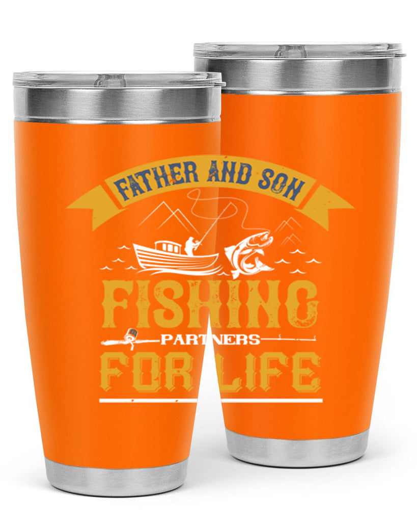 father and son fishing partners for life 158#- fishing- Tumbler