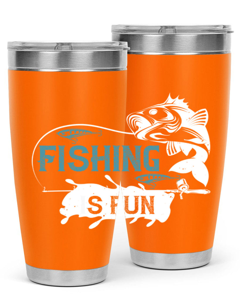 fishing is fun 274#- fishing- Tumbler