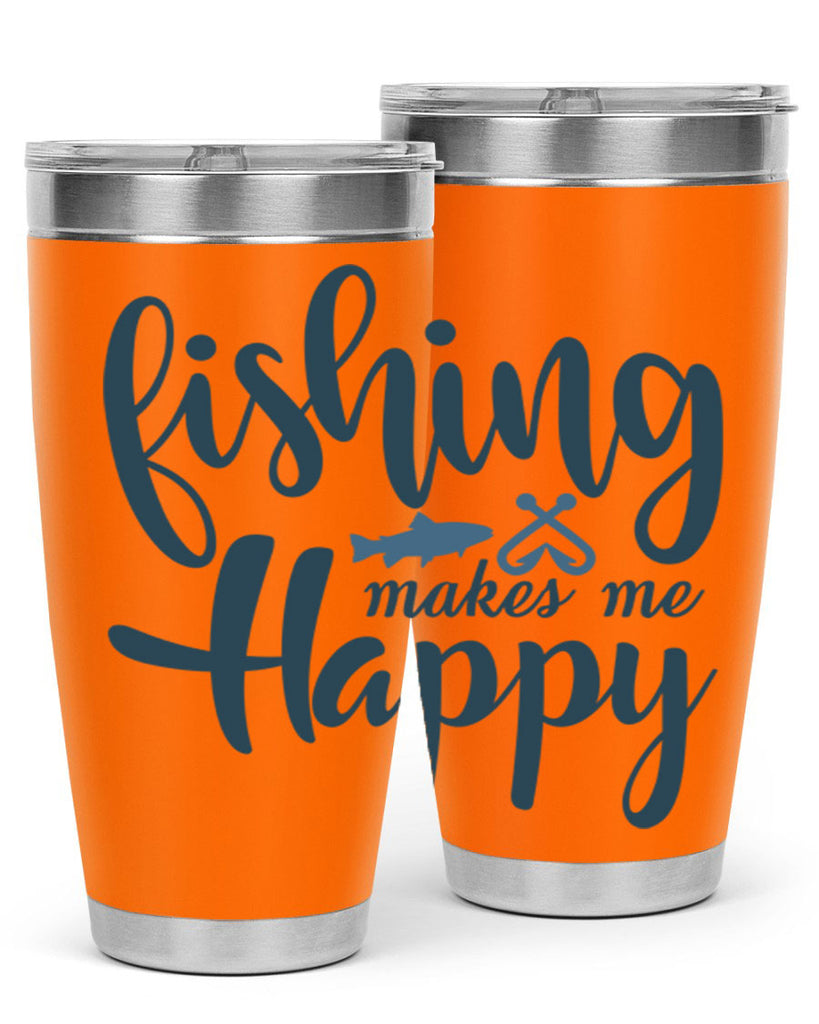 fishing makes me happy 136#- fishing- Tumbler