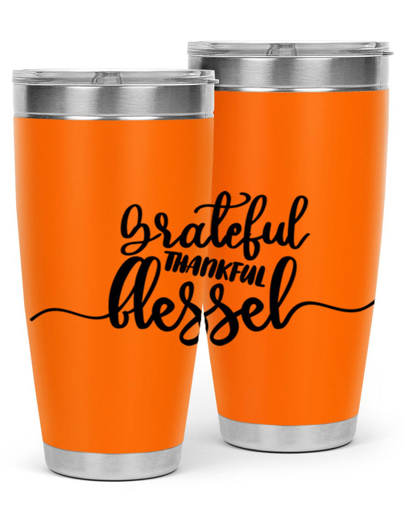 grateful thankful blessed 56#- thanksgiving- Tumbler