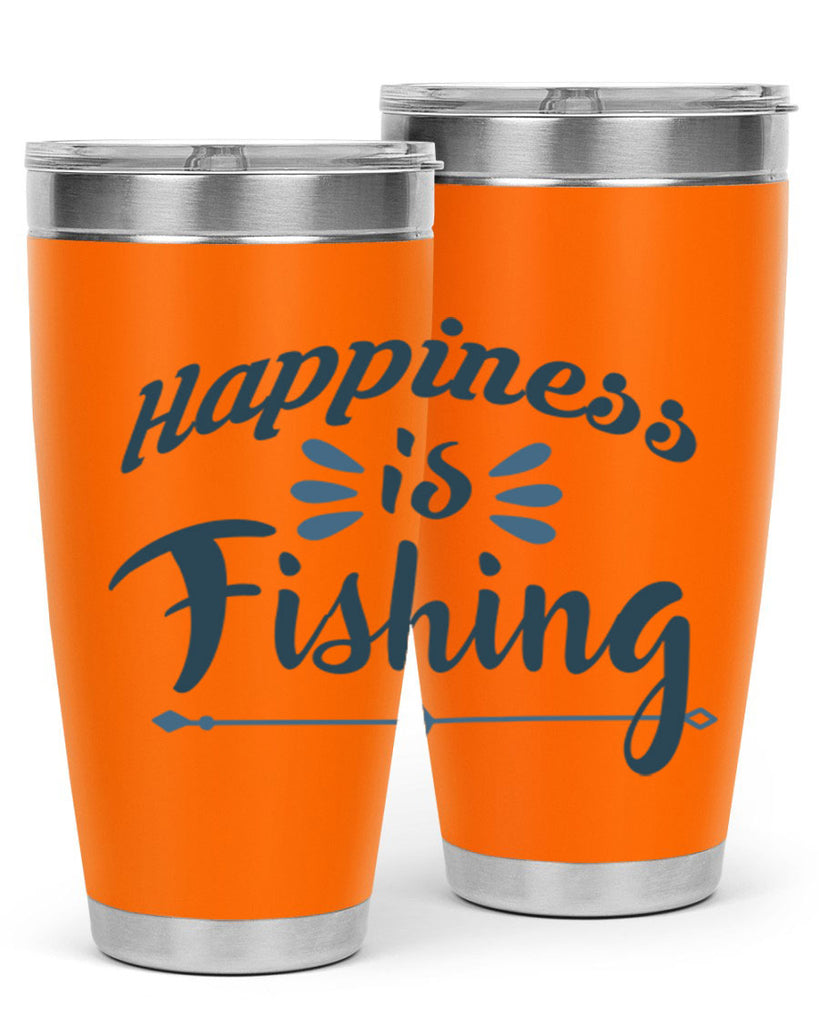 happiness is fishing 122#- fishing- Tumbler