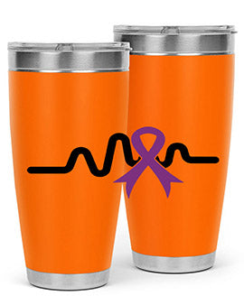 heartbeat with alzheimers cancer 155#- alzheimers- Tumbler