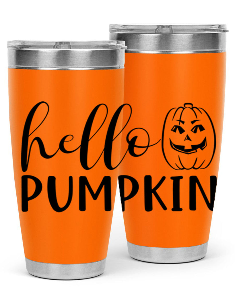 hello pumpkin 287#- fall- Tumbler