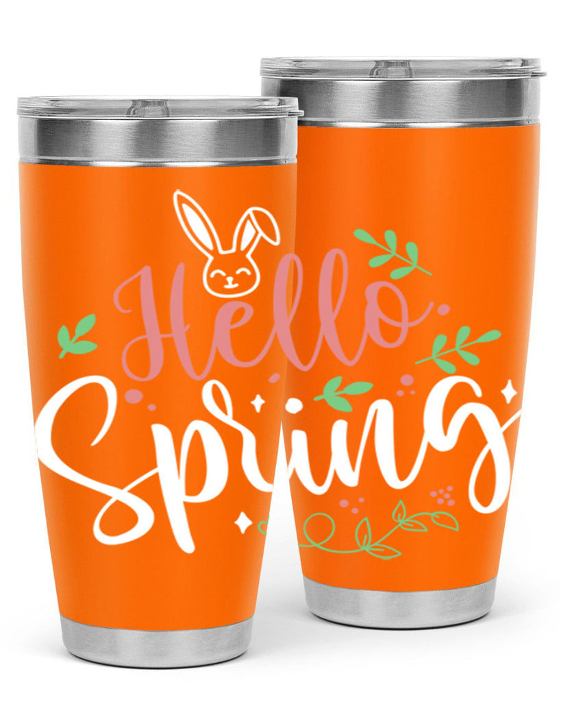 hello spring 77#- easter- Tumbler