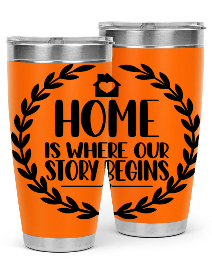 home is where our story begins 12#- home- Tumbler