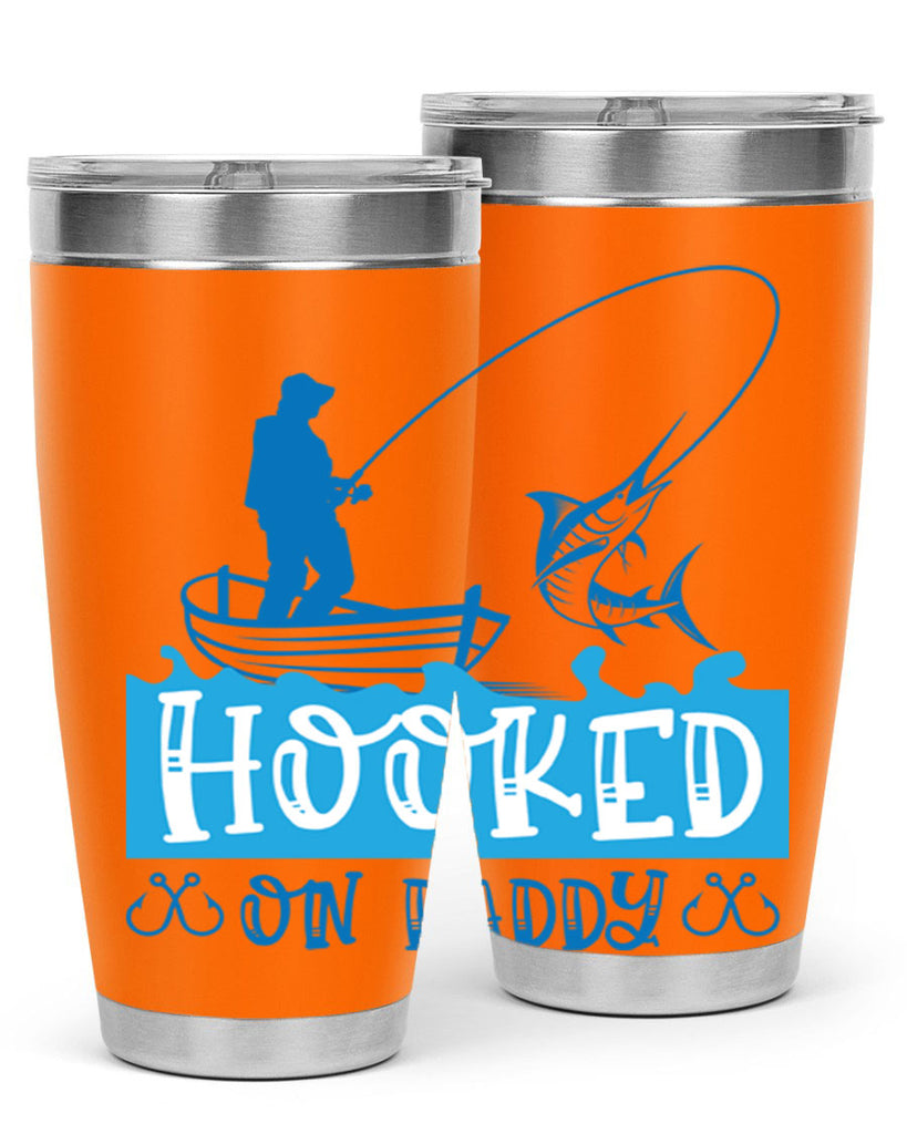 hooked on daddy 218#- fishing- Tumbler