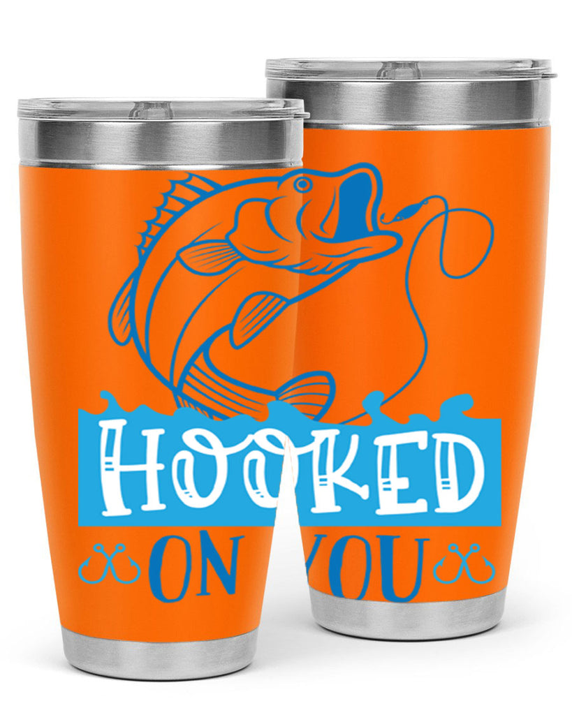 hooked on you 214#- fishing- Tumbler