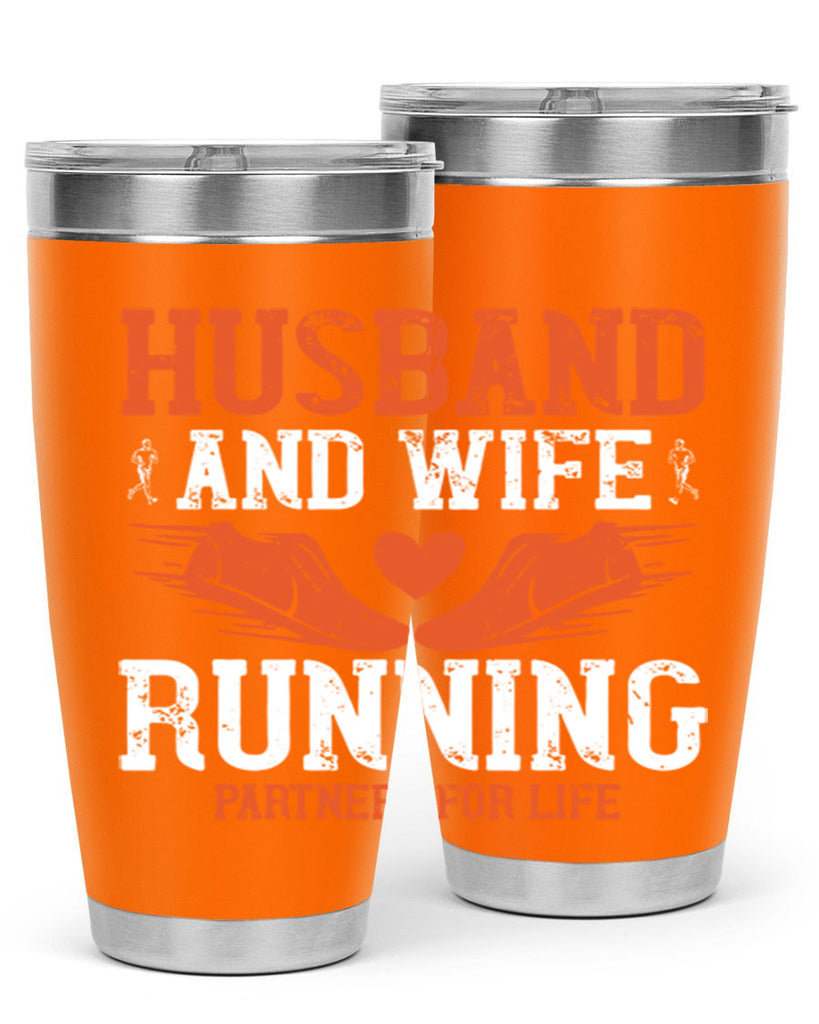 husband and wife running partners for life 41#- running- Tumbler